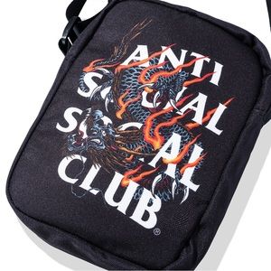 Anti social social club quivering liquids cross body bag black OS NWT